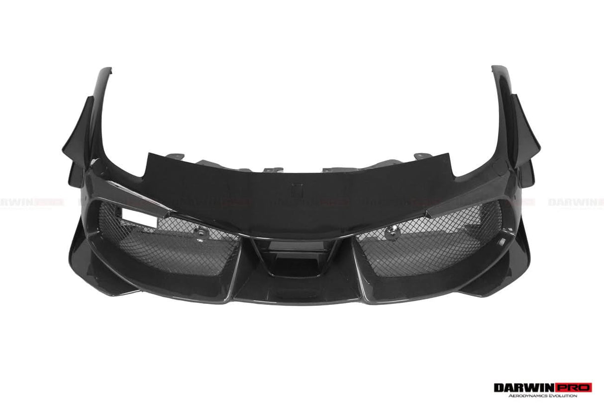 2015-2020 Ferrari 488 GTB | Spider Partial Carbon Fiber Front Bumper - DarwinPRO Challenge Evo Modena Design