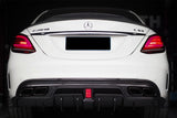 2015-2021 Mercedes Benz W205 C63 S AMG Sedan IMP Performance Carbon Fiber Rear Diffuser with Caps