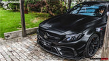 2015-2021 Mercedes Benz W205 C63 C63S AMG Coupe IMP Performance Partial Carbon Fiber Front Bumper With Canards