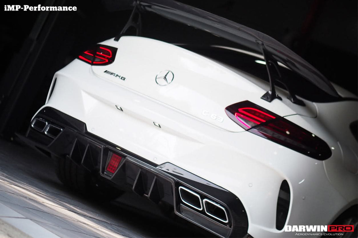 2015-2023 Mercedes Benz C63 Partial Carbon Fiber Rear Bumper DarwinPRO (IMP Design) Fits W205 AMG Coupe