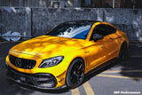 2015-2021 Mercedes Benz W205 C63 C63S AMG Coupe IMP Performance Partial Carbon Fiber Front Bumper With Grille & Canards