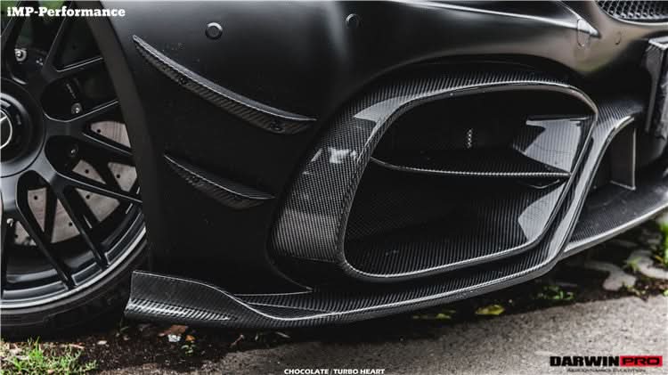 2015-2021 Mercedes Benz W205 C63 C63S AMG Coupe IMP Performance Partial Carbon Fiber Front Bumper With Canards