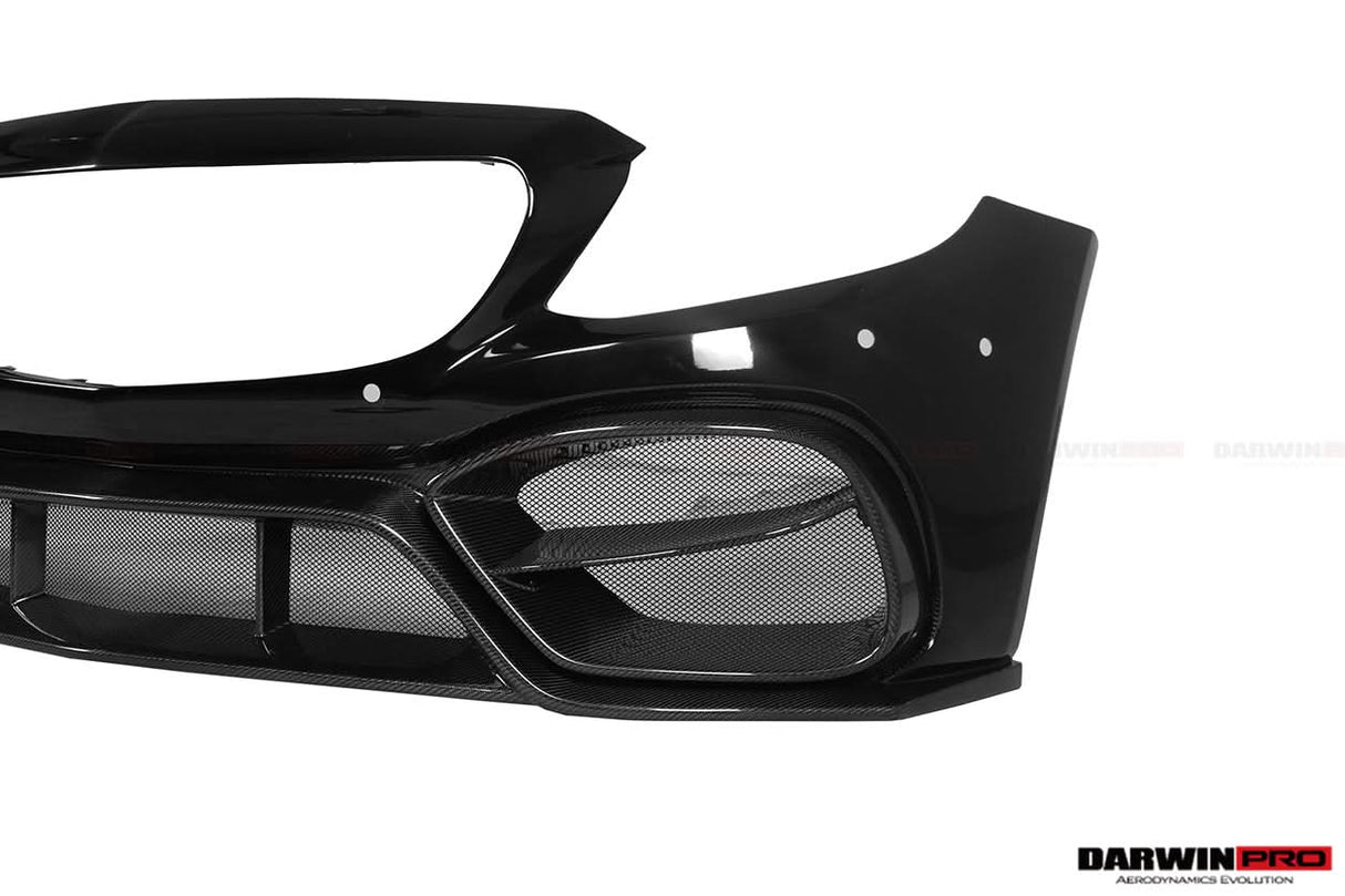 2015-2021 Mercedes Benz W205 C63 C63S AMG Coupe IMP Performance Partial Carbon Fiber Front Bumper With Grille & Canards