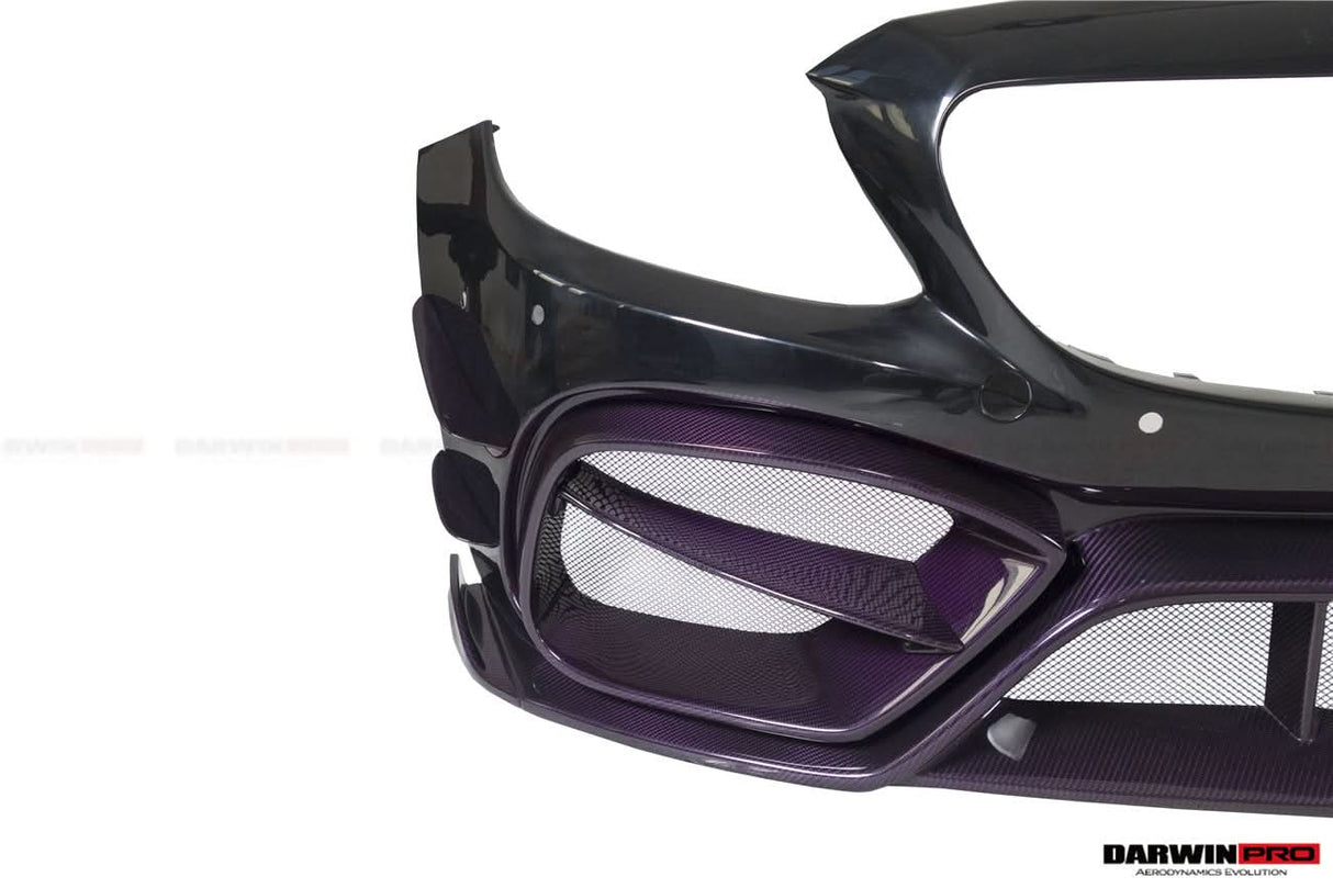 2015-2021 Mercedes Benz W205 C63 C63S AMG Coupe IMP Performance Partial Carbon Fiber Front Bumper With Canards