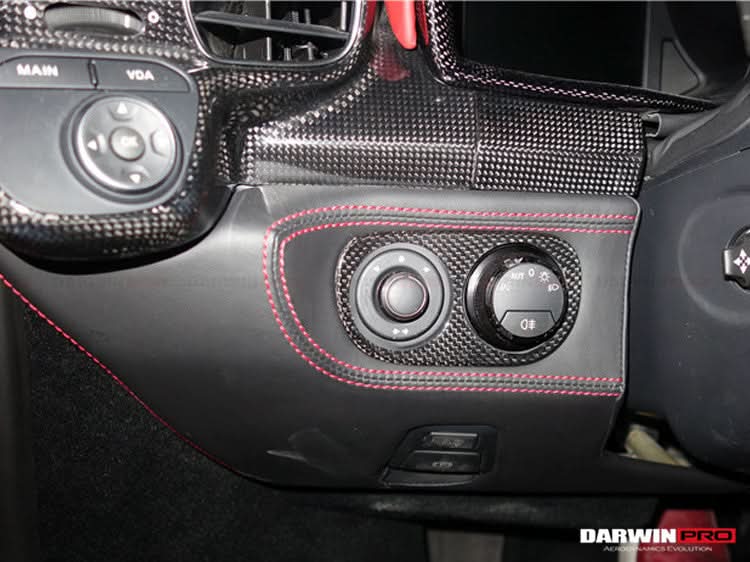 2010-2015 Ferrari 458 Dry Carbon Fiber Light Switch Cover DarwinPRO (OE) Fits Italia, Spider, Speciale