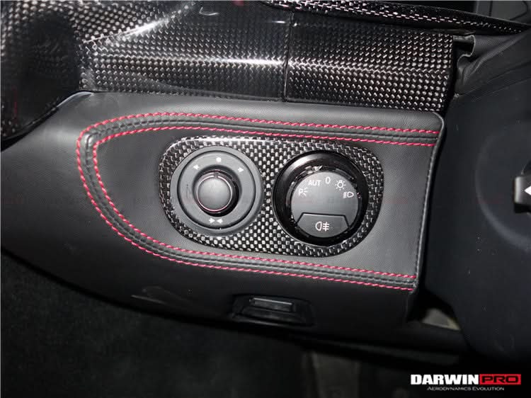 2010-2015 Ferrari 458 Dry Carbon Fiber Light Switch Cover DarwinPRO (OE) Fits Italia, Spider, Speciale