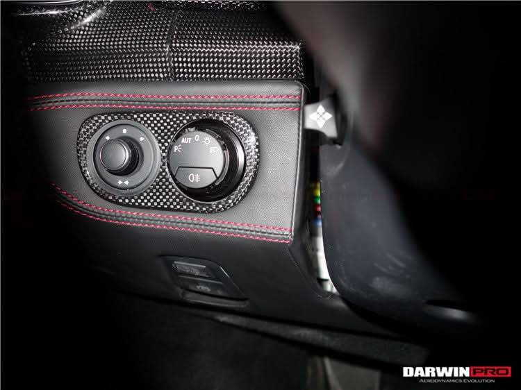 2010-2015 Ferrari 458 Dry Carbon Fiber Light Switch Cover DarwinPRO (OE) Fits Italia, Spider, Speciale