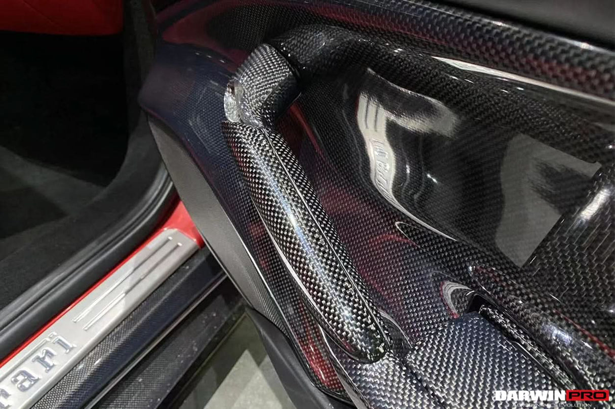 2015-2020 Ferrari 488 GTB & Spider Carbon Fiber Door Handle Interior