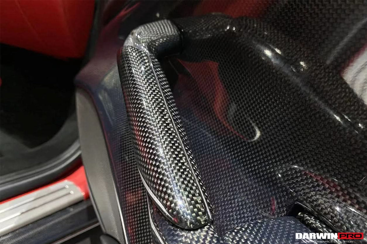 2015-2020 Ferrari 488 GTB & Spider Carbon Fiber Door Handle Interior