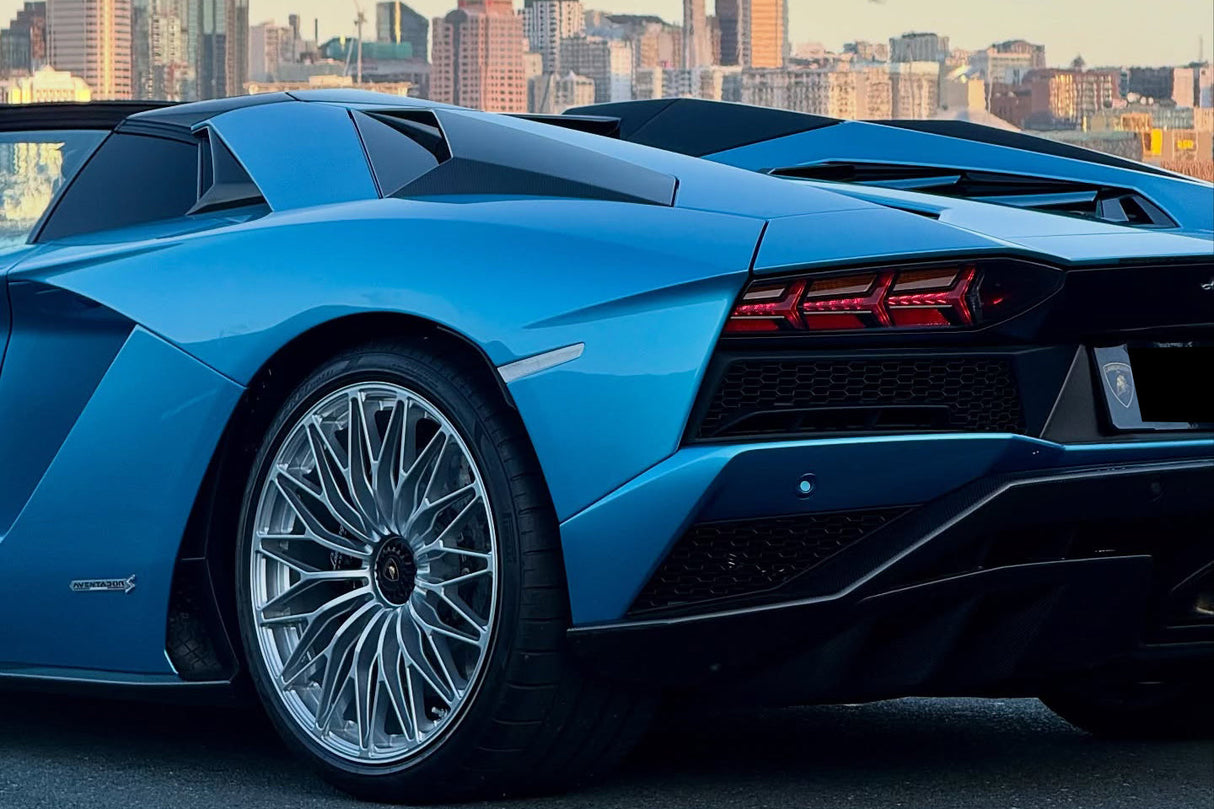 2017-2021 Lamborghini Aventador Autoclave Carbon Fiber Rear Side Scoops DarwinPRO (OE) Fits: LP740 Roadster