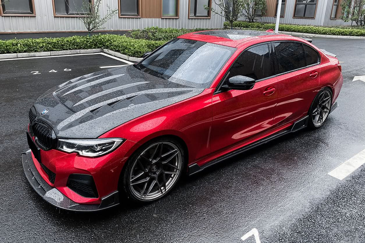2019-2022 BMW 3 Series G20 BKSS Style Carbon Fiber Side Skirts Under Board