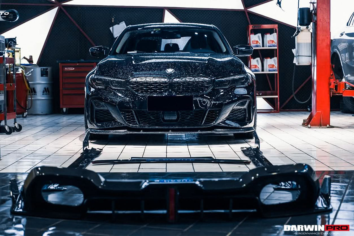 2019-2022 BMW 3 Series G20 G28 BKSS Style Carbon Fiber Rear Diffuser (For QUAD Exhaust tips)