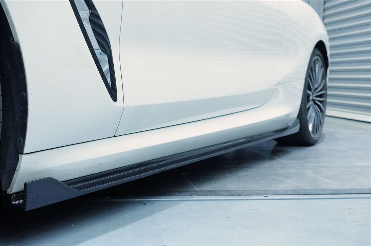 2019-2025 BMW 8 Series G14 G15 M8 F91 F92 Convertible And Coupe IMP Performance Carbon Fiber Side Skirts Extensions (Add On)
