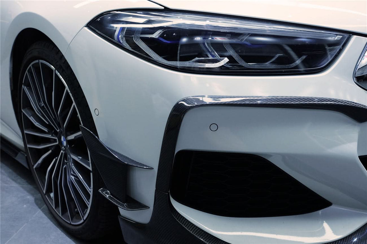 2018-2025 BMW 8 Series G14 Convertible  G15 Coupe  G16 4DR-Gran Coupe 840i M850i IMP Performance Carbon Fiber Front Bumper Canards