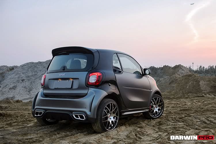 2016-2022 Mercedes Benz Smart Fortwo 453 Carbon Fiber Roof Spoiler DarwinPRO (BKSS)