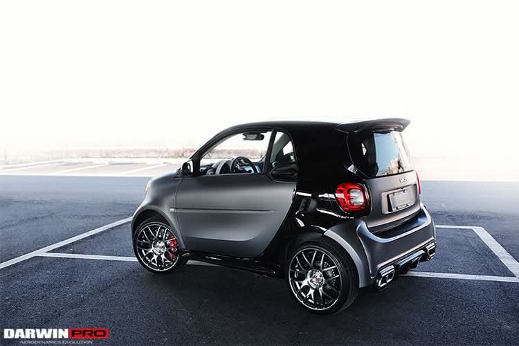 2016-2020 Smart Fortwo 453 BKSS Style Partial Carbon Fiber Rear Bumper