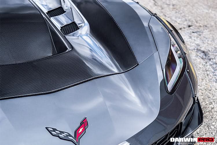 DarwinPRO 2013-2017 Corvette C7 Z51 BKSS Style Carbon Fiber Hood