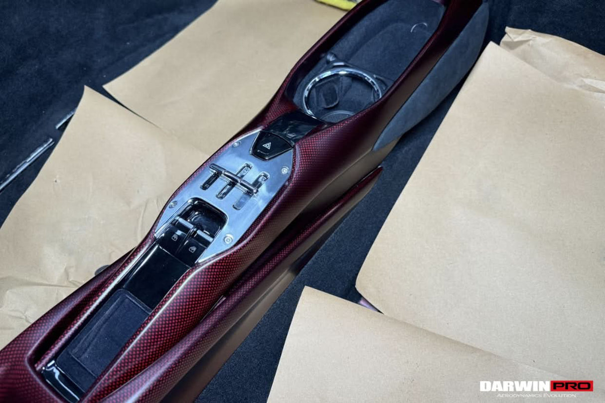 2022-2026 Ferrari 296 GTB GTS (Type F171) OE Style Dry Carbon Fiber Center Control Surround Panel Front End