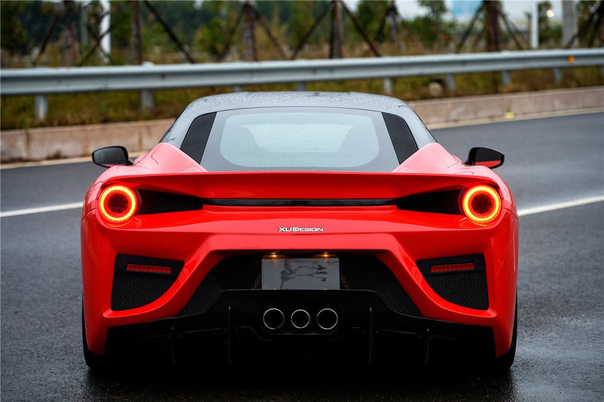 2010-2015 Ferrari 458 Italia and Spider Tail Light Cover DarwinPRO (BKSS)