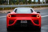 2010-2015 Ferrari 458 Italia and Spider Tail Light Cover DarwinPRO (BKSS)