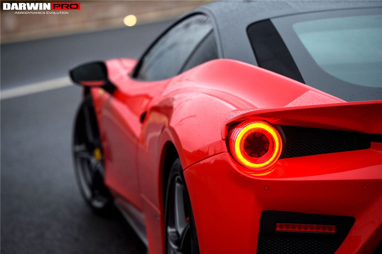 2010-2015 Ferrari 458 Italia and Spider Tail Light Cover DarwinPRO (BKSS)