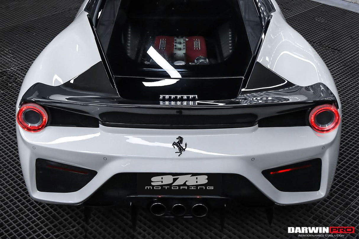 2010-2015 Ferrari 458 Italia and Spider Tail Light Cover DarwinPRO (BKSS)