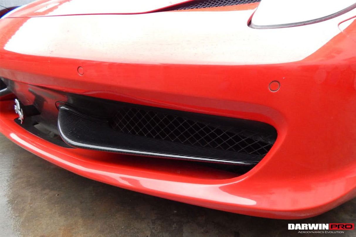 2010-2015 Ferrari 458 Italia and Spider Carbon Fiber Front Canards DarwinPRO (OE)