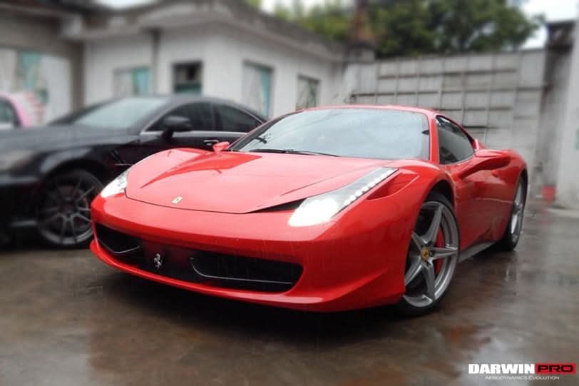 2010-2015 Ferrari 458 Italia and Spider Carbon Fiber Front Canards DarwinPRO (OE)