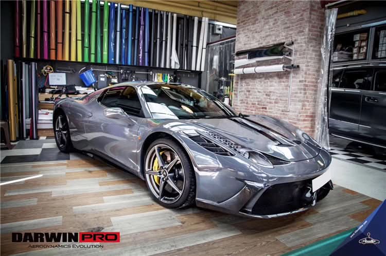 2010-2015 Ferrari 458 Italia and Spider Partial Carbon Fiber Front Bumper DarwinPRO ( Speciale Design)