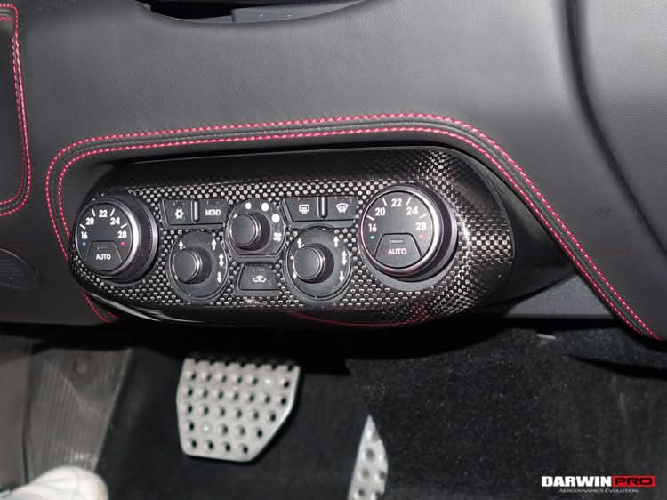 2010-2015 Ferrari 458 Dry Carbon Fiber AC Control Panel Cover DarwinPRO (OE) Fits Italia, Spider, Speciale