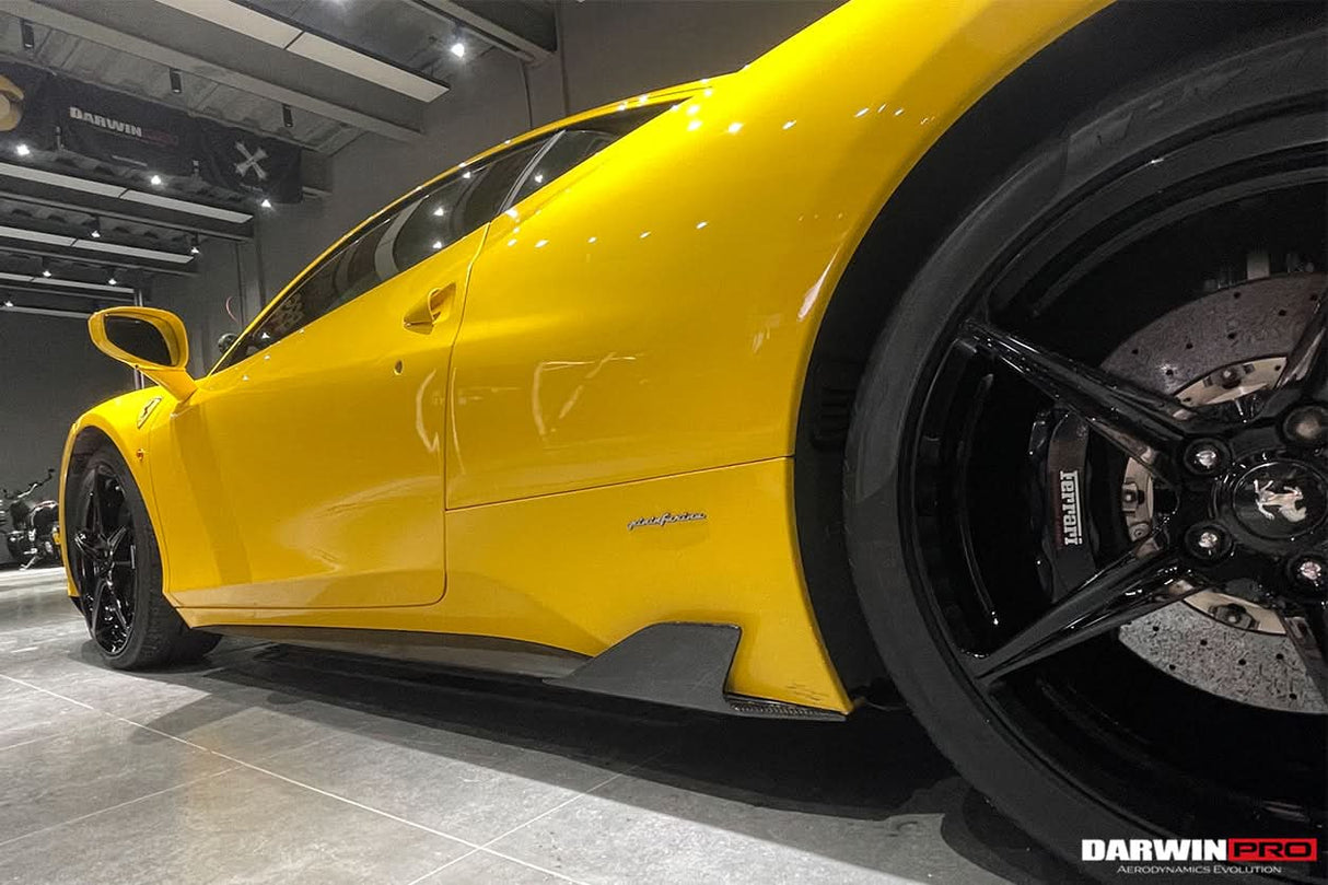2010-2015 Ferrari 458 Italia and Spider Carbon Fiber Side Skirts Canards DarwinPRO ( Speciale Design)