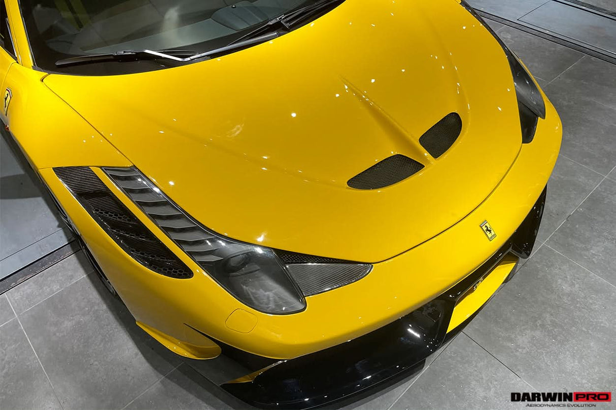 2010-2015 Ferrari 458 Italia and Spider Carbon Fiber Hood DarwinPRO ( Speciale Design)