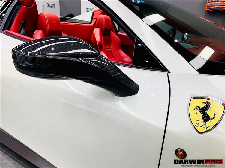 2010-2015 Ferrari 458 Dry Carbon Fiber Mirror Housing Repalcement DarwinPRO (OE) Fits Italia, Spider, Speciale