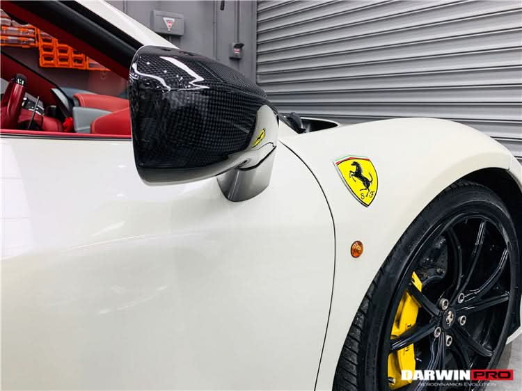 2010-2015 Ferrari 458 Dry Carbon Fiber Mirror Housing Repalcement DarwinPRO (OE) Fits Italia, Spider, Speciale