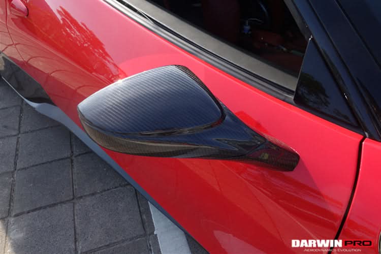 2010-2015 Ferrari 458 Dry Carbon Fiber Mirror Housing Repalcement DarwinPRO (OE) Fits Italia, Spider, Speciale