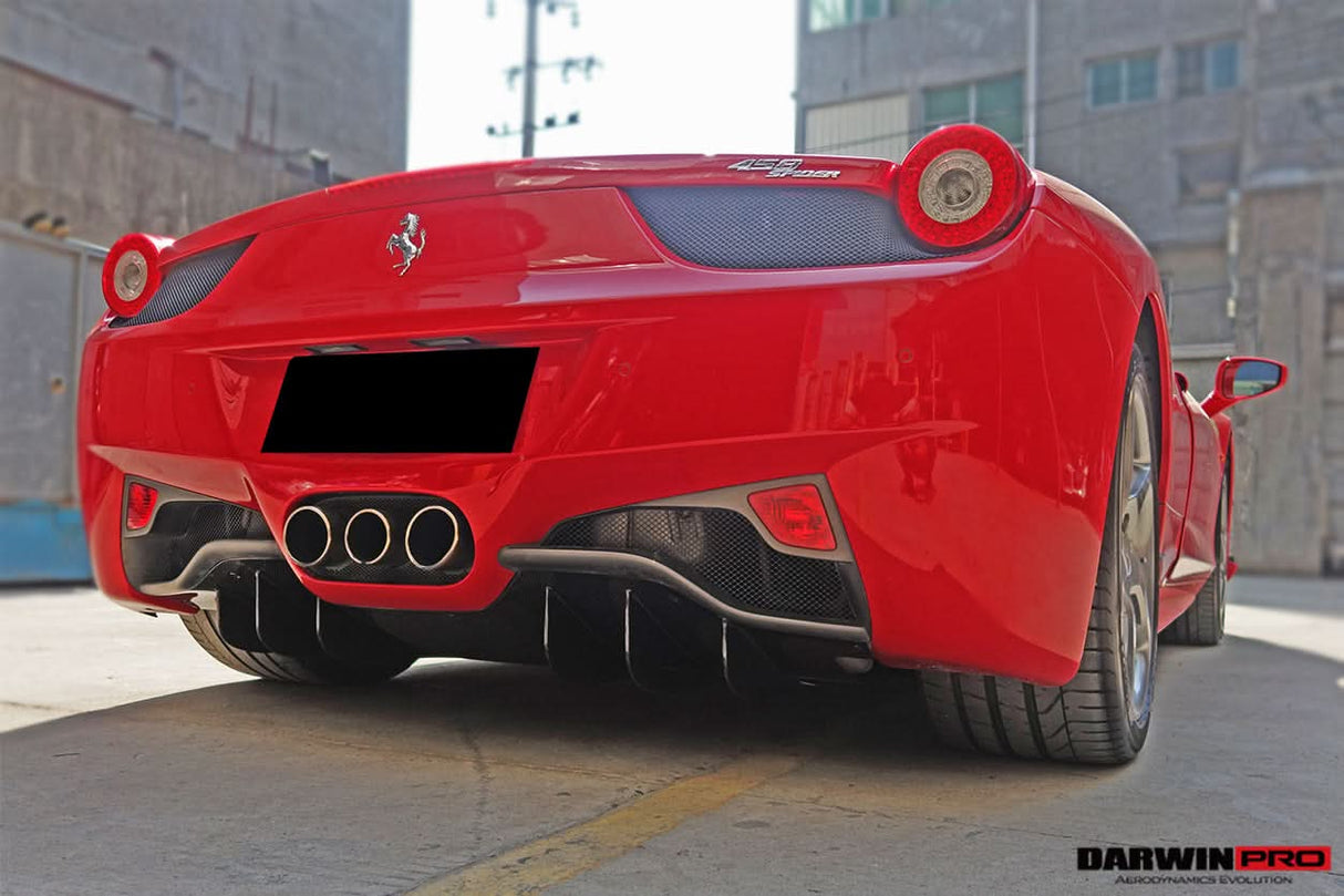 2010-2015 Ferrari 458 Italia Spider Carbon Fiber Rear Diffuser DarwinPRO (OE)