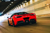 DarwinPRO 2013-2015 Ferrari 458 Speciale Rear Bumper with Diffuser with Lights
