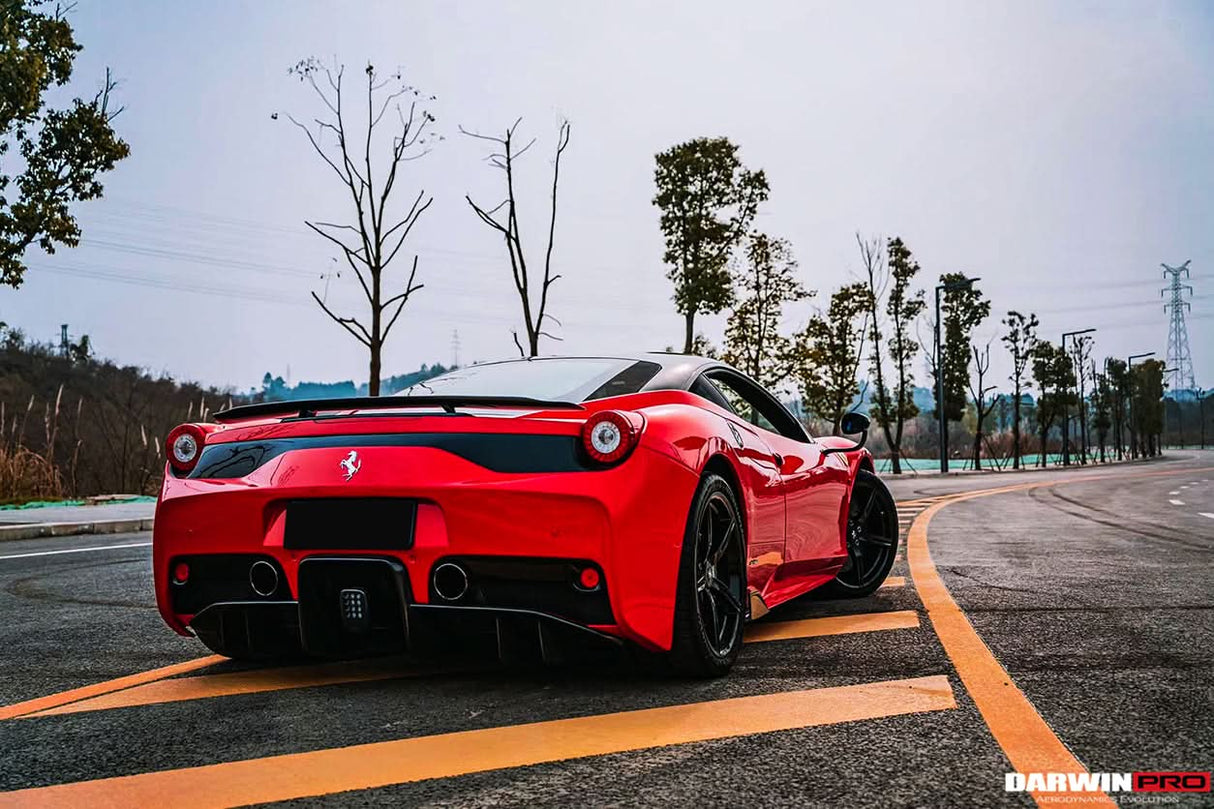 DarwinPRO 2013-2015 Ferrari 458 Speciale Rear Bumper with Diffuser with Lights