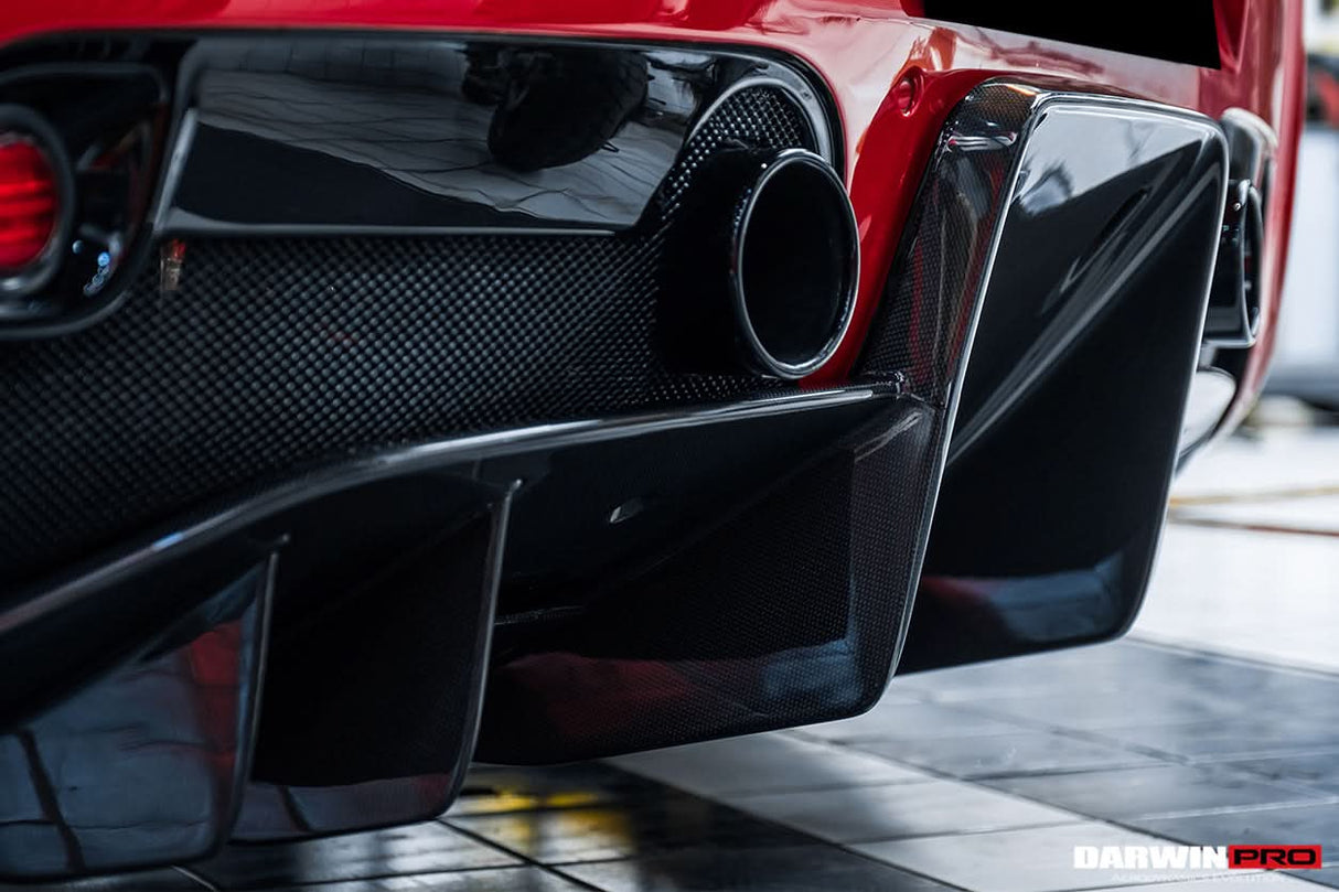 DarwinPRO 2013-2015 Ferrari 458 Speciale Rear Bumper with Diffuser with Lights
