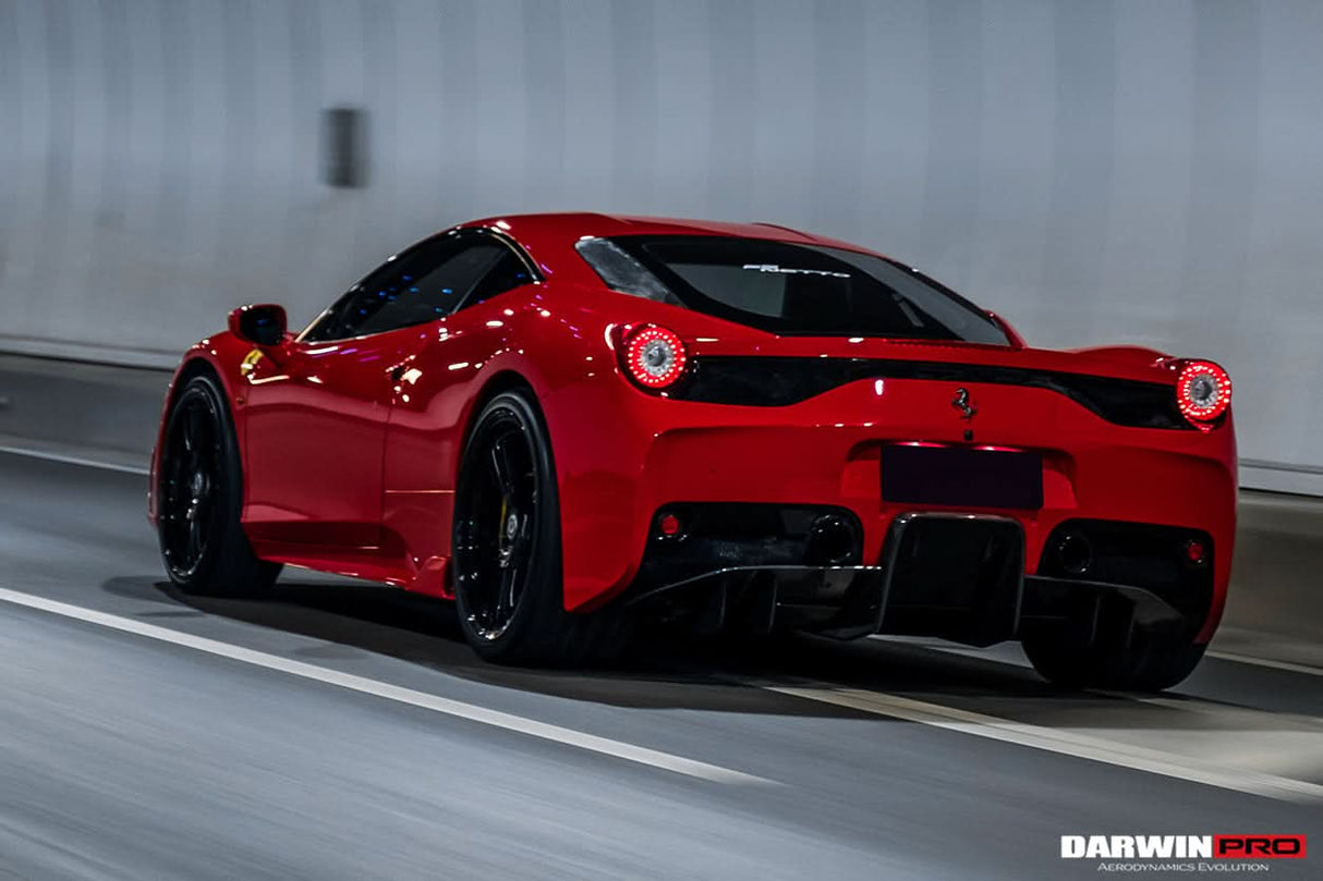 DarwinPRO 2013-2015 Ferrari 458 Speciale Rear Bumper with Diffuser with Lights