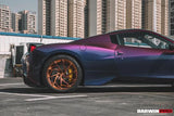 2010-2015 Ferrari 458 Spider BKSS Style Partial Carbon Fiber Rear Bumper And Fiber Trunk With Tail Light Cover