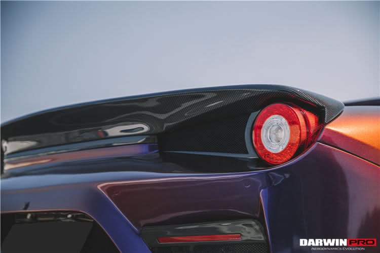 2010-2015 Ferrari 458 Spider BKSS Style Partial Carbon Fiber Rear Bumper And Fiber Trunk With Tail Light Cover