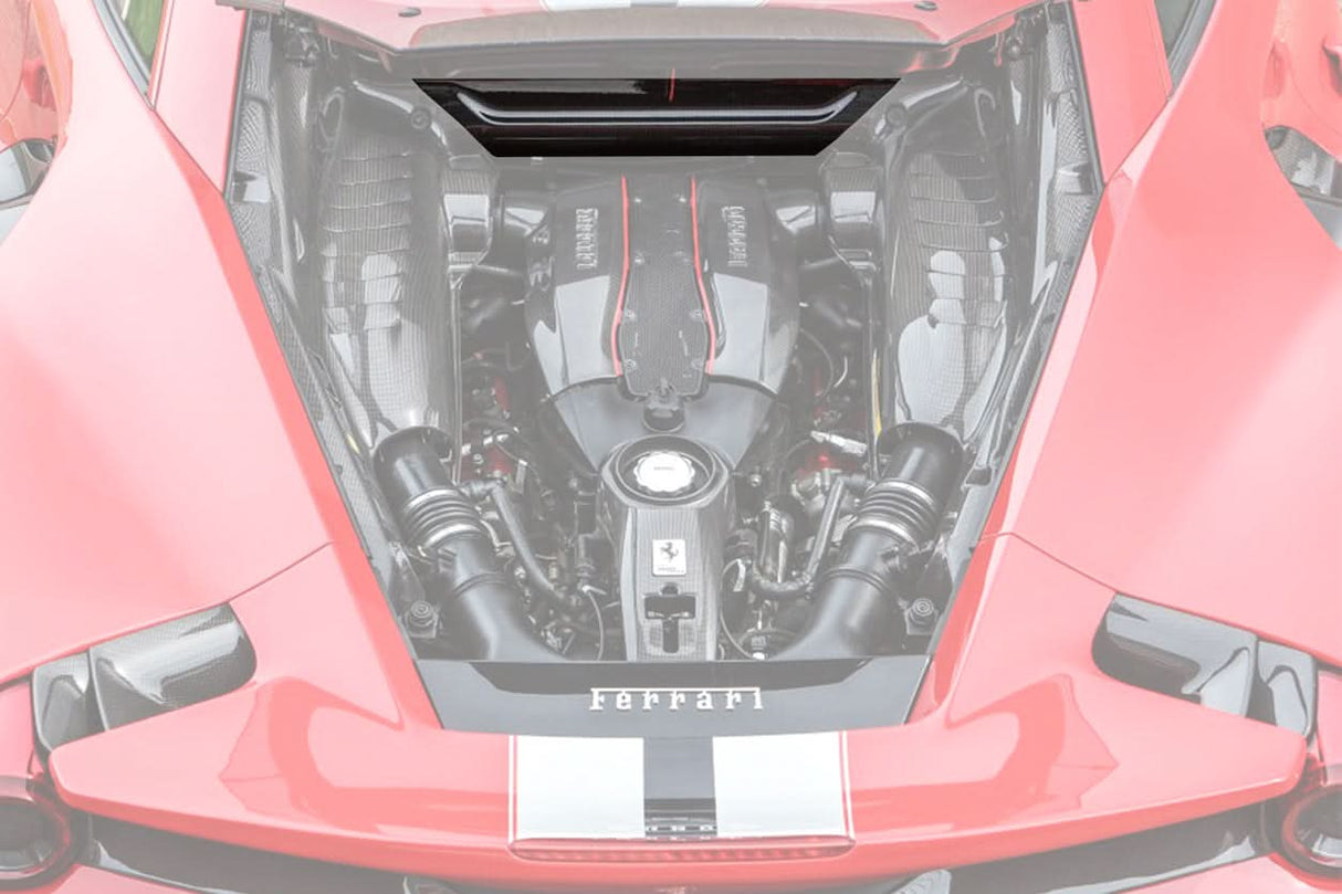 2015-2023 Ferrari Autoclave Carbon Fiber Firewall Cover | Engine Bay Trim panel Replacement | Fits 488, PISTA, F8