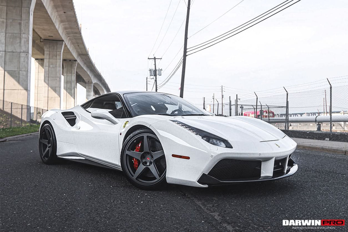 2015-2020 Ferrari 488 GTB & Spider Dry Carbon Fiber Side Air Intake Fins