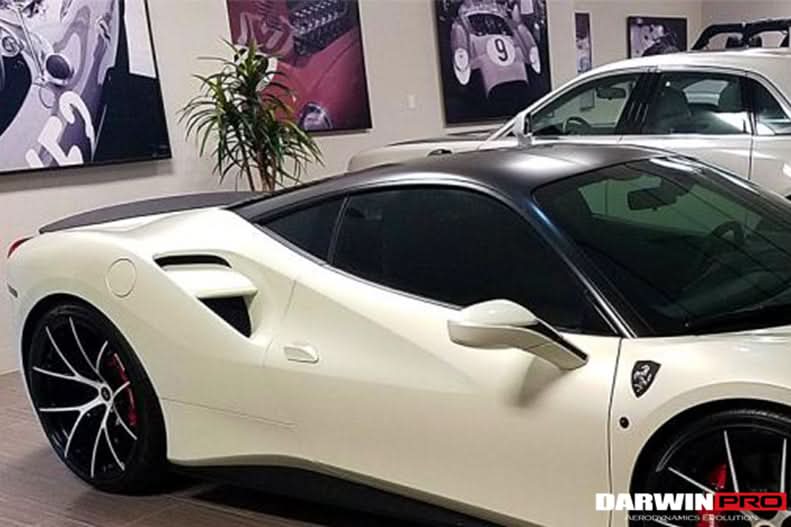 2015-2020 Ferrari 488 GTB BKSS Style Carbon Fiber Trunk Spoiler