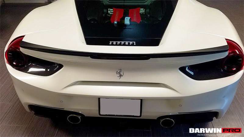 2015-2020 Ferrari 488 GTB BKSS Style Carbon Fiber Trunk Spoiler