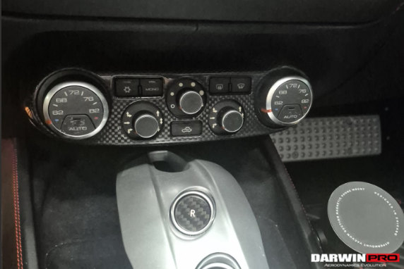 2015-2020 Ferrari Dry Carbon Fiber AC Control Panel Cover | Fits 488, Pista, California T (F149M)