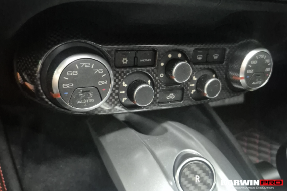 2015-2020 Ferrari Dry Carbon Fiber AC Control Panel Cover | Fits 488, Pista, California T (F149M)