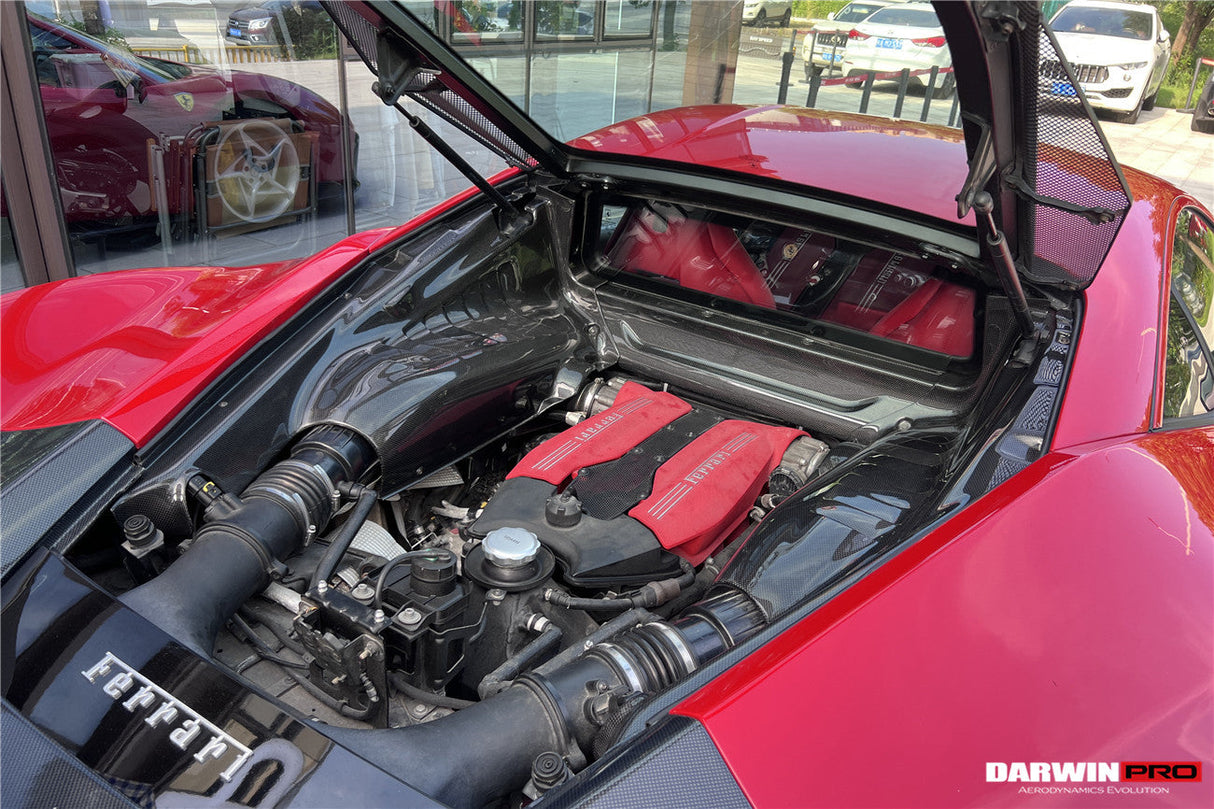 2015-2023 Ferrari Autoclave Carbon Fiber Firewall Cover | Engine Bay Trim panel Replacement | Fits 488, PISTA, F8