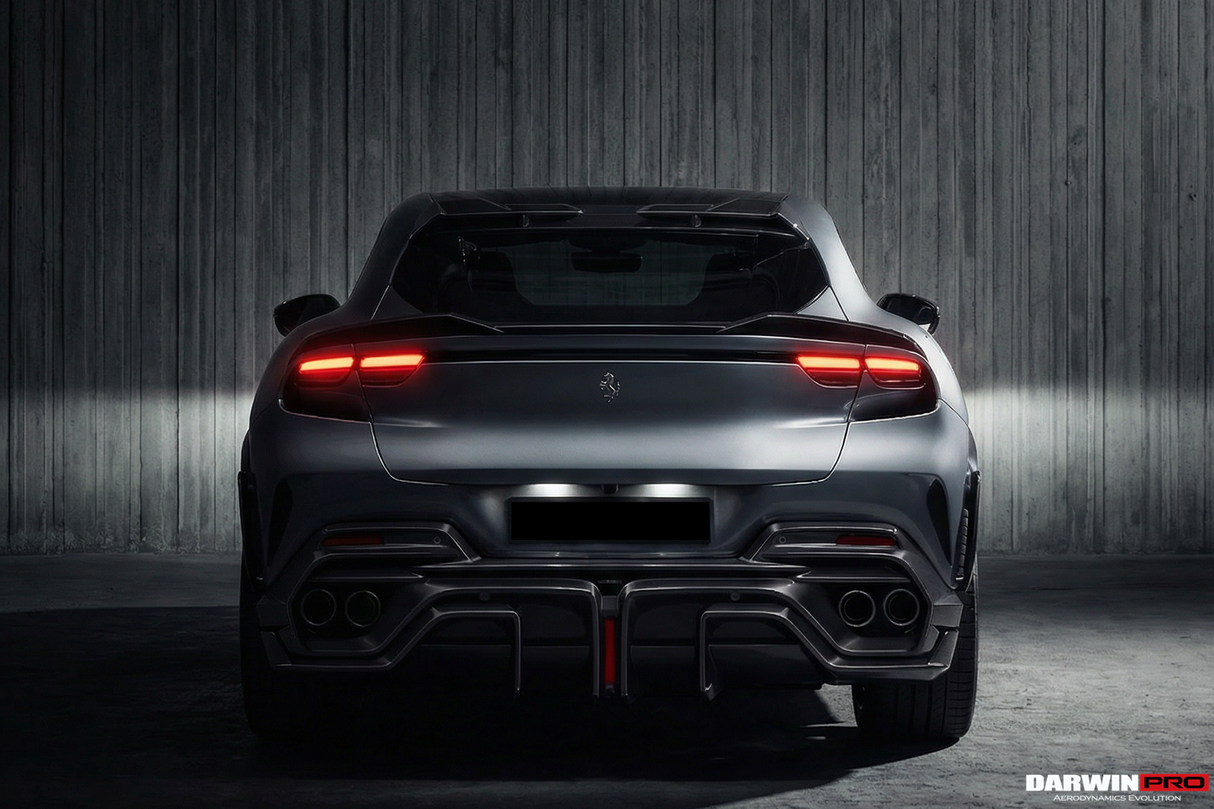 2023-UP Ferrari Purosangue F175 Partial Carbon Fiber Rear Bumper DarwinPRO iMP Design